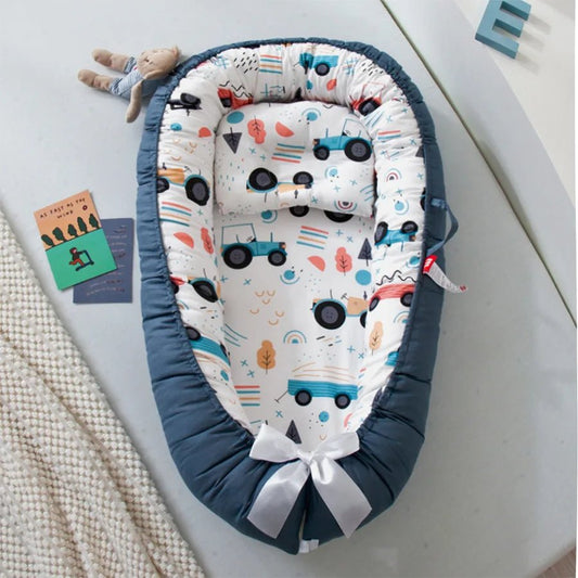 Berceau Bébé - NidPortableBébé™ - Voiture Bleue - L'Univers de Babychou