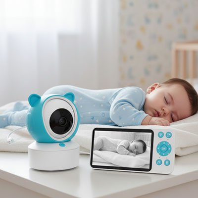 Camera bebe babyphone bleu