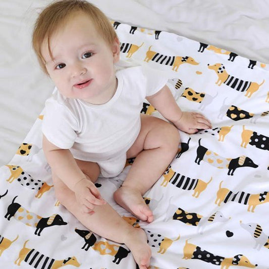 Couverture bébé hiver chaude motifs chiens