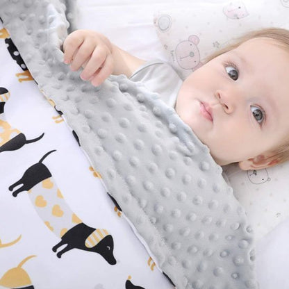 Couverture bébé hiver motifs chiens