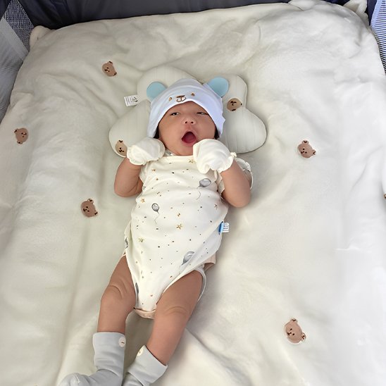 Couverture bébé monteddy avec bébé