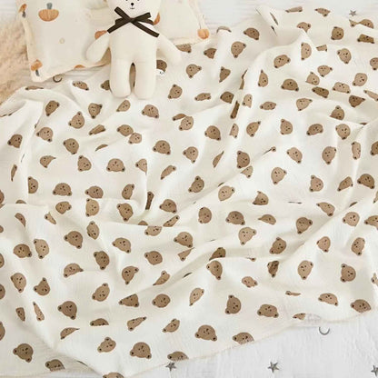 couverture bébé légère tête d'ours