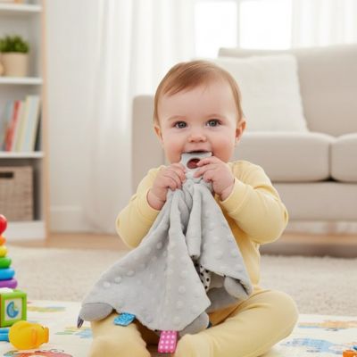 Doudou éléphant avec bébé