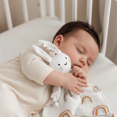 Doudou Lapin Coton Mousseline | Apaisant - L'Univers de Babychou