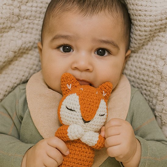 doudou renard avec bébé