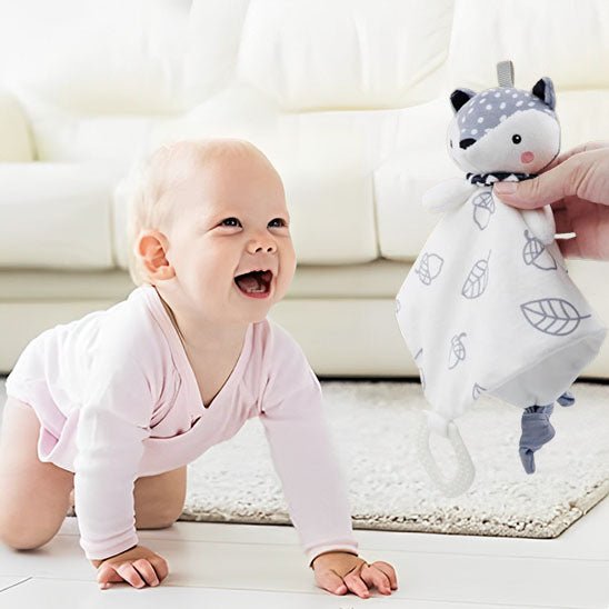 Doudou renard ultra doux avec hochet 