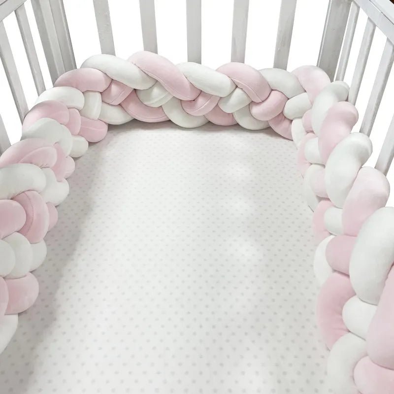 Tour de Lit Bébé - CozyKnot™ - Rose Blanc - L'Univers de Babychou
