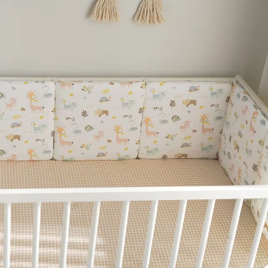 Tour de lit bébé animaux jungle  panneaux