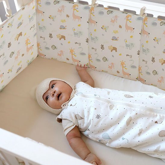 Tour de lit bébé Pare - chocs 6 pièces 
