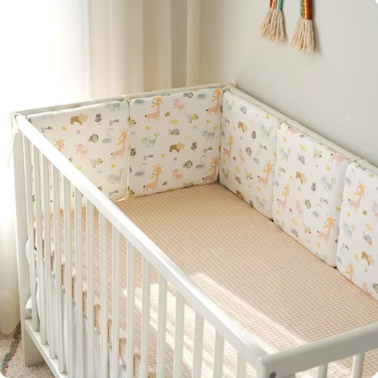 Tour de lit bébé animaux de la jungle