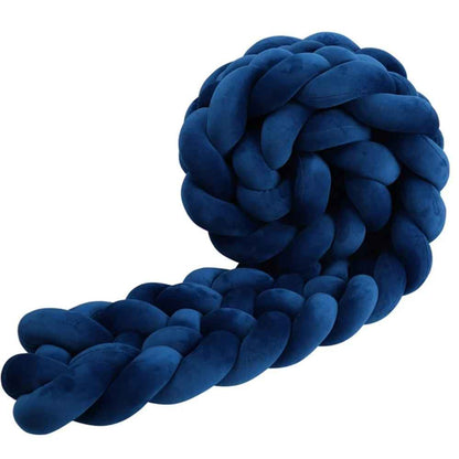 tresse de lit bleu foncé enroulée 2M 3M 4M