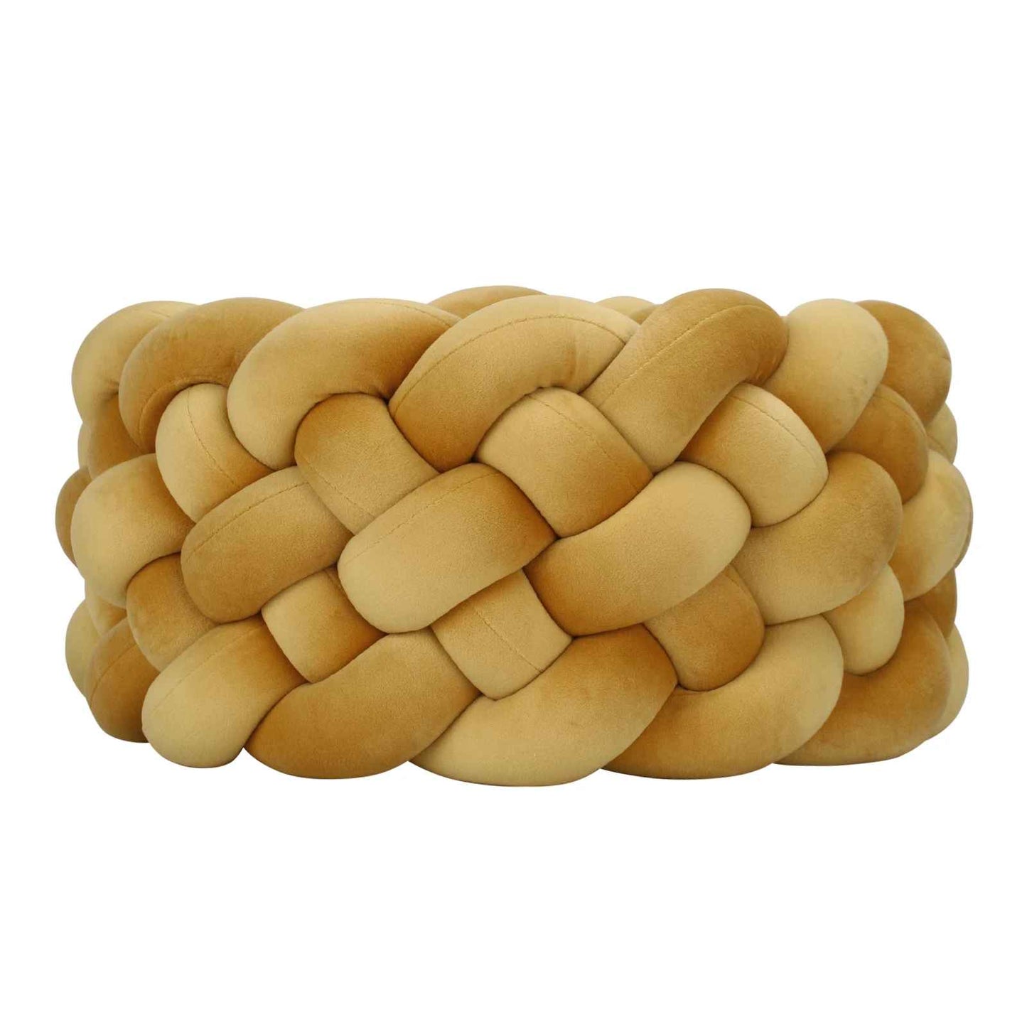 tresse de lit jaune enroulée