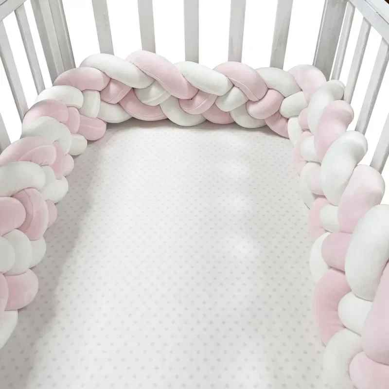 Tresse de lit rose & blanche tour de lit