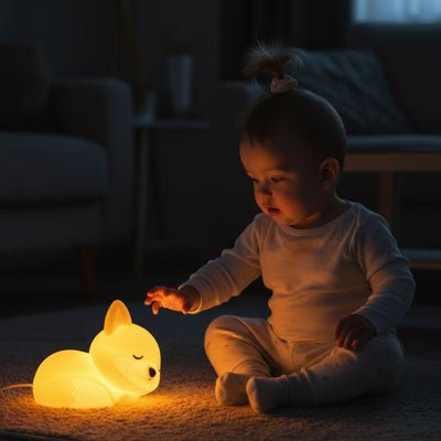 Veilleuse renard avec bébé